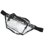 POENVFPO Şeffaf Bel Paketi, Açık Seyahat Koşu Yürüyüş Alışveriş Için Dayanıklı Su Geçirmez PVC Çok Amaçlı Temizle Bel Çantası (BLACK)