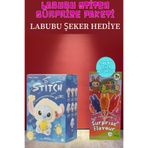 Pofika Labubu Stıtch Koala Süpriz Paket Oyuncak 1 Adet + Labubu Sürprize Şeker 30 Gr Hediyedir.