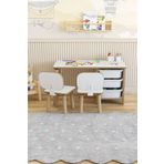 Pofitto Çocuk Masa Sandalye Takımı 90x45 Cm 3 Sepetli Çocuk Çalışma Ve Aktivite Masası Yaz-sil,2 Sandalyeli