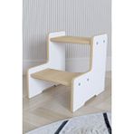 Pofitto Çocuk Tabure , İki Basamaklı Montessori Tabure , 100 Kg Taşıma Garantili Beyaz