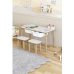 Pofitto Montessori Çocuk Masası-oyun Masası-aktivite Masası-çalışma Masası-etkinlik Masası 2 Tabure