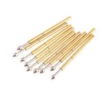 Pogo Pin P75-E2 100 Adet Set Altın Kaplama Yaylı Test Probu Pim 1.3mm Konik Kafa Programlayıcı Prob Arm Pic Atmel Eprom Flash Bios