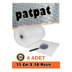 Point Marketing 4 Adet 25 cm x 50 Metre Havalı Balonlu Naylon Patpat Pıtpıt Paketleme Naylonu