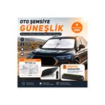 point marketing Araba Ön Cam Güneşlik Katlanabilir Güneşlik Şemsiye Ön Cam Gölgelik Büyük Boy 79 Cm X 140 Cm numaratör hediyeli