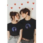 pointless Batman Ve Catwomen Baskılı Unisex Çift Sevgili Oversize T-shirt
