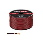 Poke 100 M Siyah Kırmızı Oto Tesisat Elektrik Hoparlör ve Led Kablosu Kordon 2X 0,75mm Makaralı