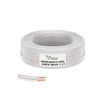 Poke 100 Metre 2x1,5mm Beyaz Kırmızı Çizgili Elektrik Ses ve Hoparlör Kablosu Kordon