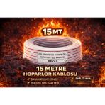 Poke 15 Metre Elektrik - Led - Hoparlör Kablosu 2x0.75 mm – Dayanıklı ve Esnek Beyaz Kordon Kablo