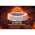 Poke 25 Metre Elektrik - LED - Hoparlör Kablosu 2x0.75 mm – Dayanıklı ve Esnek Beyaz Kordon Kablo