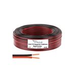 Poke 50 Metre 2x0,75mm Siyah Kırmızı Çizgili Elektrik Ses ve Hoparlör Kablosu Kordon
