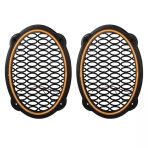 Poke Pk-5052 Oval Hoparlör Kapağı Turuncu Led Sabit (2'Li Paket)