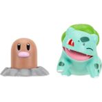 Pokemon Battle Figürler PKW4061 - Diglett ve Bulbasaur - Renkli