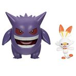 Pokemon Figür Seti Gengar ve Scorbunny – 5 ve 10 cm - Yeni Resmi Pokemon Oyuncak 2024