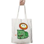 Pokemon Firesaur Bulbasaur Iki Tarafı Kalıcı Baskılı Yıkanabilir Okul Plaj Omuz Bez Çantası