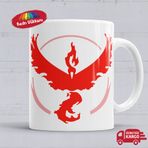 Pokemon Go Valor Kırmızı Takım Porselen Kupa Bardak