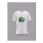 Pokemon Hayranlarına Bulbasaur Sticker Tasarım Baskılı T-Shirt