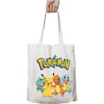 Pokemon Pikachu Bulbasaur Charmender Iki Taraf Kalıcı Yıkanabilir Okul Plaj Omuz Bez Çanta