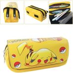 Pokemon Pikachu Cift Fermuarli Büyük Kapasiteli Okul Kalem Kutusu - Açık Sarı - çift fermuarlı - çift fermuarlı cırtlı fermuarlı