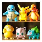 Pokemon Rakamlar Anime Modeli 6 Stilleri Pikachu Charmander Psyduck Squirtle Jigglypuff Bulbasaur
