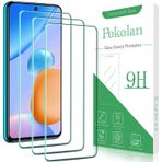 Pokolan [3 adet] Xiaomi Redmi Note 9S, Note 9 Pro, Note 9 Pro Max için koruyucu folyo, 9H sertlik, çizilmez, kabarcık oluşturmaz, HD ekran koruyucu folyo