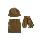 Polar Bere Boyunluk Eldiven Set Bej Renk