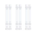 Polar Bunny Kadınlar için 3 çift şeffaf sutyen askıları görünmez kaymaz omuz sutyen askısı değiştirme, Şeffaf, 12mm