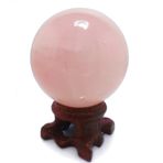Polar Jade Doğal Gül Kuvarsının Pembe Kristal Küresi, 50 mm/2,0 ", Dekorasyon, Şifa, Meditasyon, Feng Shui, El Yapımı için Nadir Koruyucu Güçlü Taş Top