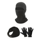 Polar Kar Maskesi Polar Eldiven Ense Tipi Polar Kulaklık Set