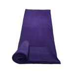 Polar Yoga Battaniyesi, 170x110 cm, Pamuklu Traşlanmış Polar Battaniye (Mor)