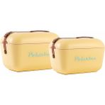 Polarbox Classic Deri Kayışlı Soğuk ve Sıcak Termos Çanta 12 L Sarı & Su Yeşili