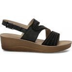Polaris 409037.Z Siyah Kadın Comfort Sandalet