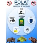 Polat Eko 220V 500 mt 5-10 Dönüm Adaptörlü Elektrikli Çit
