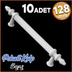 Polavit 128 Mm Kulp Sert Plastik Beyaz Çekmece Mobilya Mutfak Dolap Kulbu Kulpu Kulpları 10 Adet