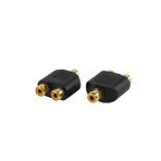 Polaxtor 1RCA Dişi To 2RCA Dişi Gold Çevirici Jack