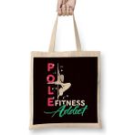 Pole Fitness Addict Pole Dancer Workout Sports Bez Çanta Uzun Saplı - Açık Bej - 40 X 40