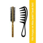 PolenPlus Professional Fön Saç Fırçası ve Şekillendirici Wax Tarak