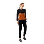 Poleren Sıfır Yaka Fitilli Bilekli Kışlık Bayan Pijama Takım Siyah XL