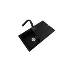 POLEX Cristalüx Granit Eviye P-02+Luxury Siyah