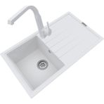 POLEX Cristalüx Granit Eviye P-03+Luxury Beyaz