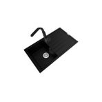 POLEX Cristalüx Granit Eviye P-03+Luxury Siyah