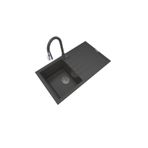 POLEX Cristalüx Granit Eviye P-03+Spiralli Antrasit