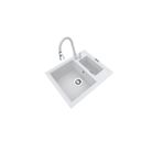 POLEX Cristalüx Granit Eviye P-04+Spiralli Beyaz
