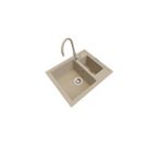POLEX Cristalüx Granit Eviye P-04+Swan-3 Bej