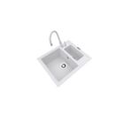POLEX Cristalüx Granit Eviye P-04+Swan-3 Beyaz