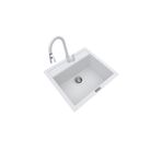 POLEX Cristalüx Granit Eviye P-08+Spiralli Beyaz
