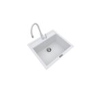 POLEX Cristalüx Granit Eviye P-08+Swan-3 Beyaz