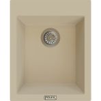 POLEX Cristalüx Granit Evye P-05 Bej Tezgah Altı Ve Tezgah Üstü Kare Mutfak Evyesi 41x51cm