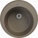 POLEX Cristalüx Granit Evye P-06 Toprak Tezgah Altı Ve Tezgah Üstü Oval Mutfak Evyesi 51,5x51,5cm
