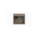 POLEX Cristalüx Granit Evye P-08 Toprak Tezgah Altı Ve Tezgah Üstü Kare Mutfak Evyesi 55,5x50cm