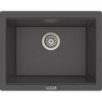 POLEX Cristalüx Granit Evye P-09 Antrasit Tezgah Altı Ve Tezgah Üstü Kare Mutfak Evyesi 55,5x43,5cm